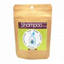 Shampoo aus Pulver für trockenes Haar